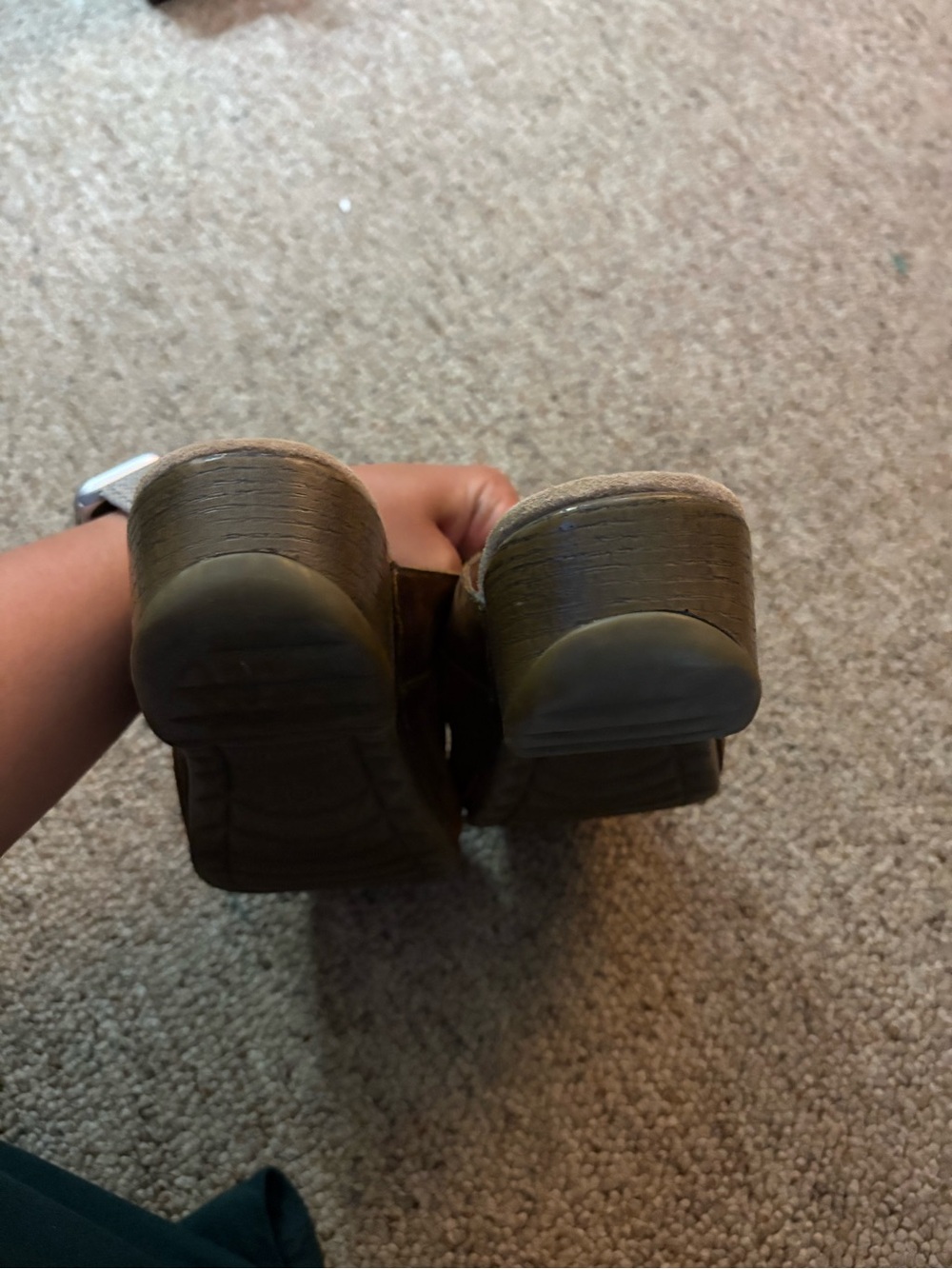 Dansko Brown Leather Slip-On Buckle Clogs - Picture 3 of 9